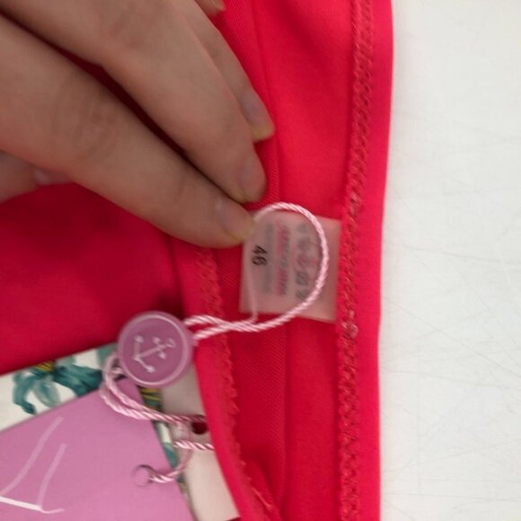 NWT Miss Miss hot pink ruched side bikini bottoms EU 46  (XL) - Picture 9 of 13